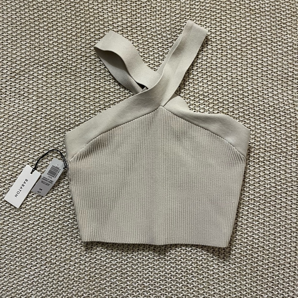 Babaton Sculpt Knot Cross Crop - Matte Pearl